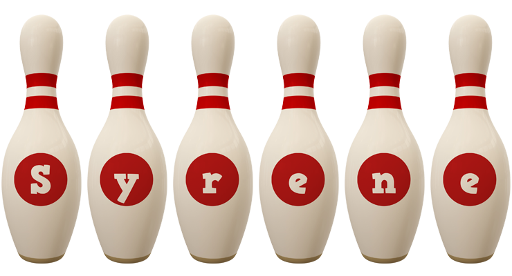 Syrene bowling-pin logo