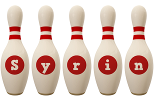 Syrin bowling-pin logo