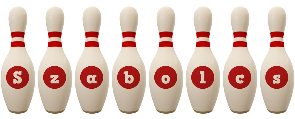 Szabolcs bowling-pin logo