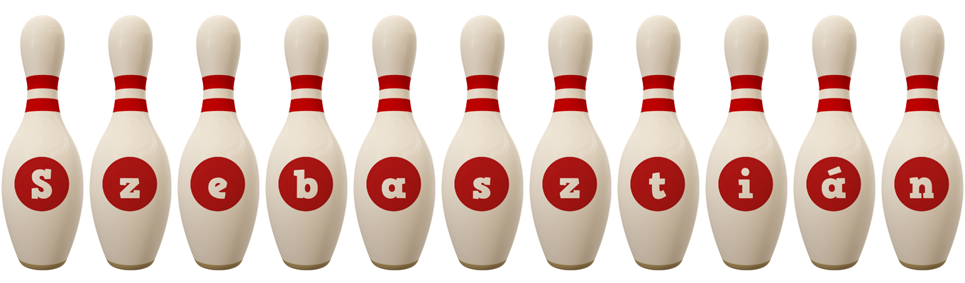 Szebasztián bowling-pin logo