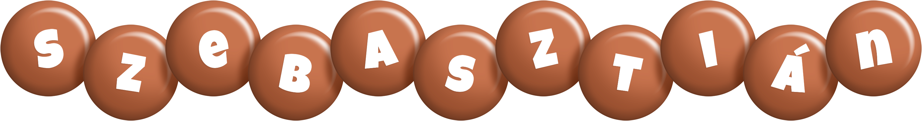 Szebasztián candy-brown logo