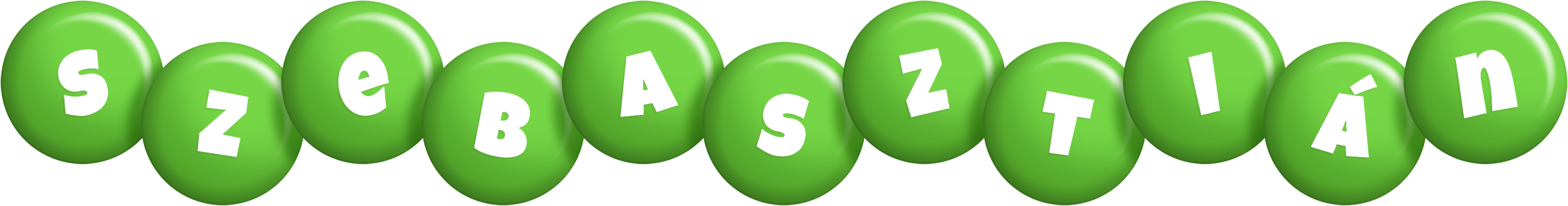 Szebasztián candy-green logo
