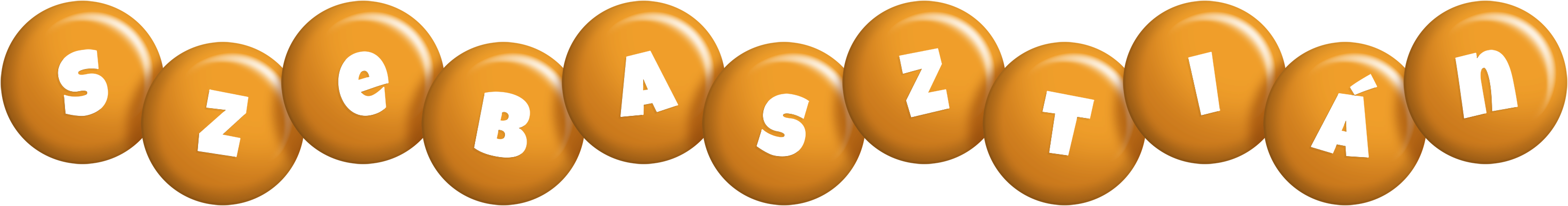 Szebasztián candy-orange logo