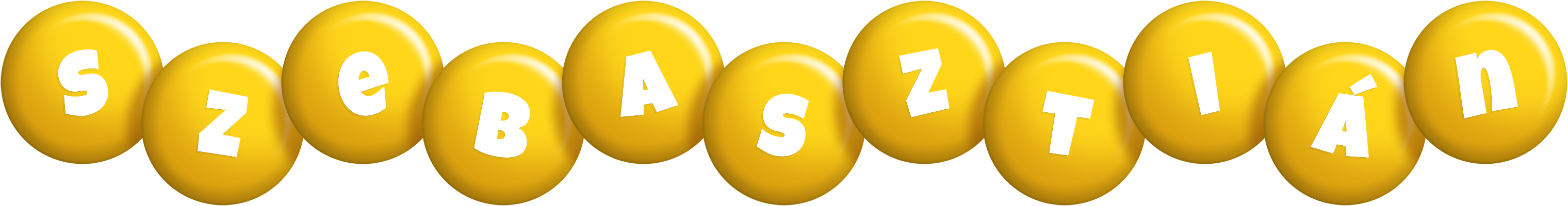 Szebasztián candy-yellow logo