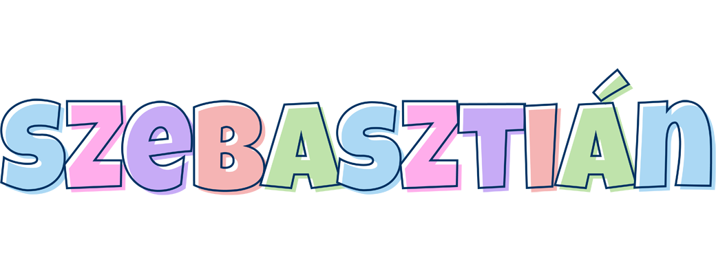 Szebasztián pastel logo