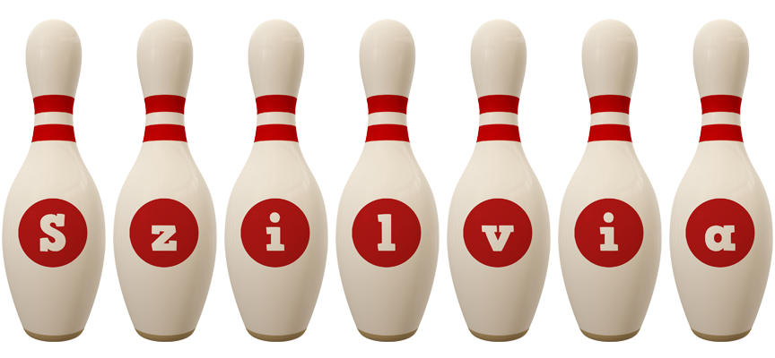 Szilvia bowling-pin logo
