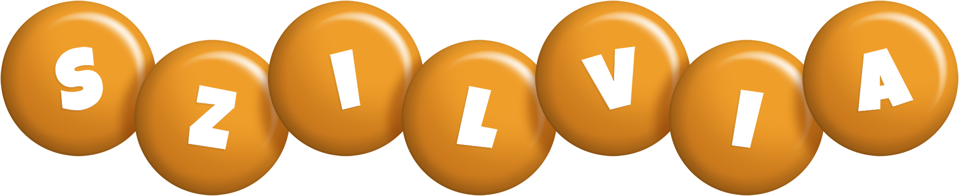 Szilvia candy-orange logo