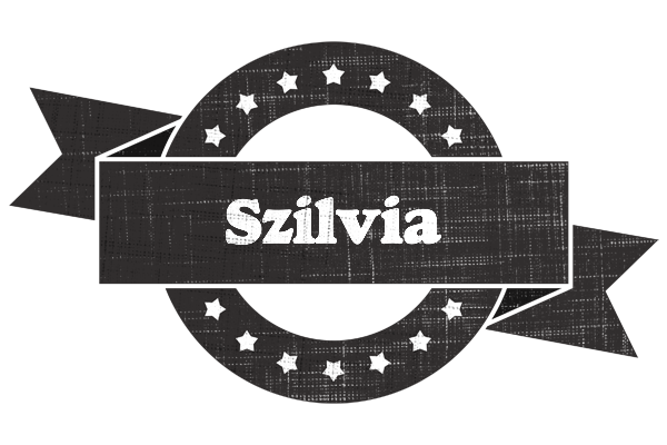 Szilvia grunge logo