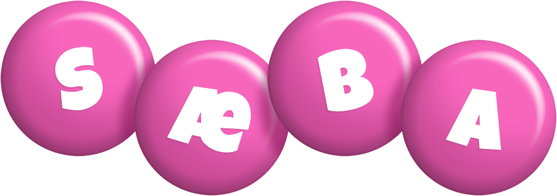 Sæba candy-pink logo