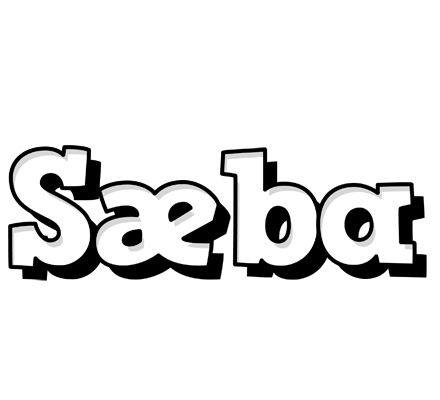 Sæba snowing logo