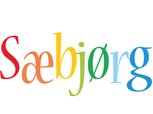 Sæbjørg birthday logo