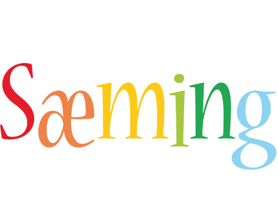 Sæming birthday logo