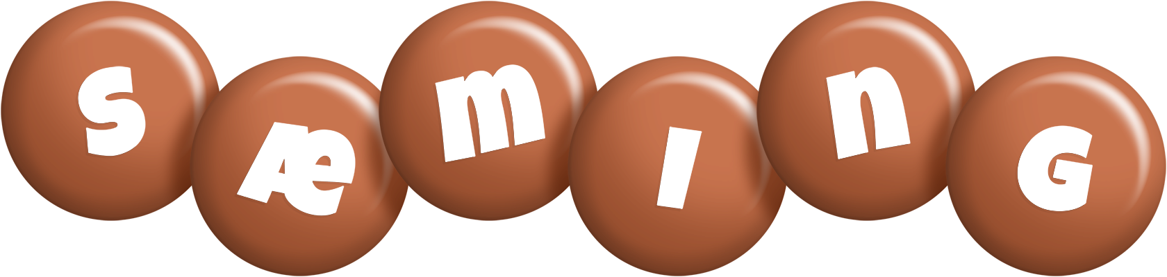 Sæming candy-brown logo