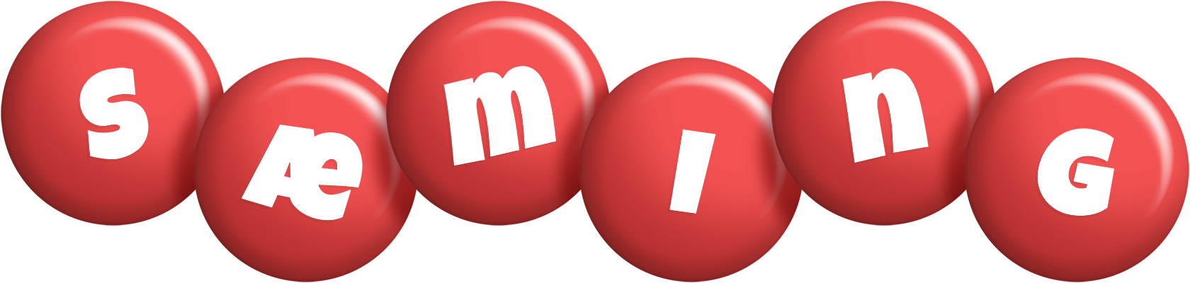Sæming candy-red logo