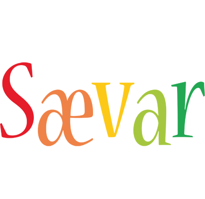 Sævar birthday logo