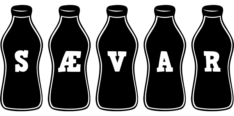 Sævar bottle logo