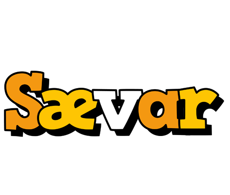 Sævar cartoon logo