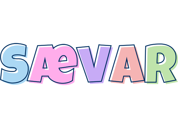 Sævar pastel logo