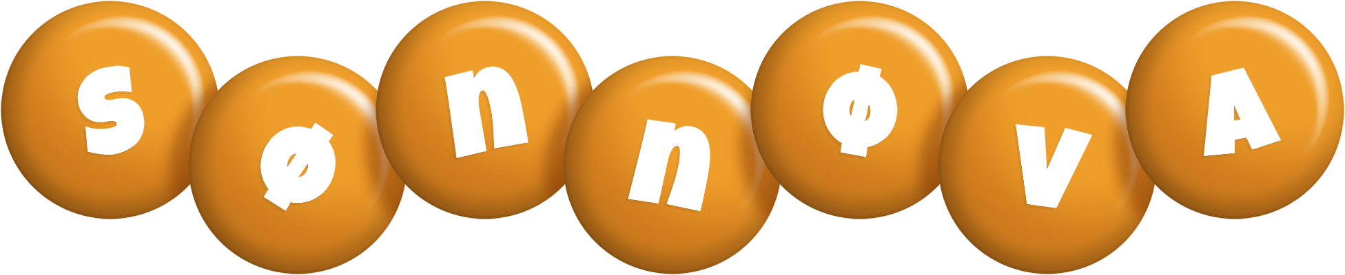 Sønnøva candy-orange logo