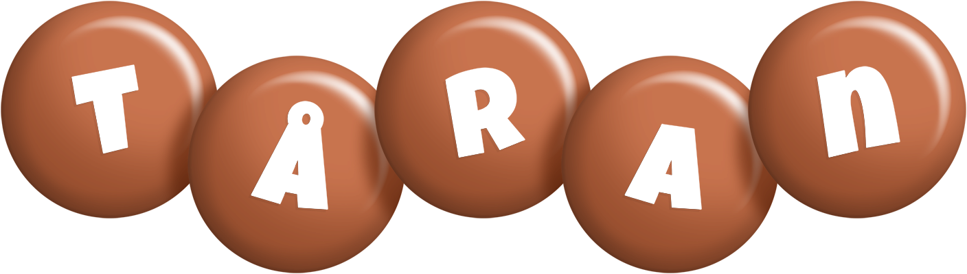Tåran candy-brown logo