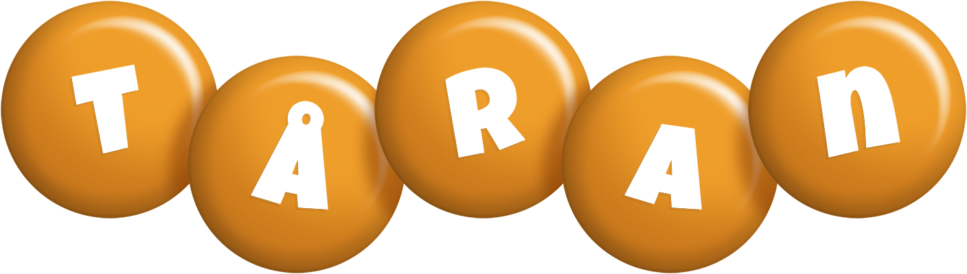 Tåran candy-orange logo