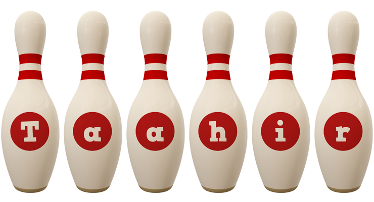 Taahir bowling-pin logo