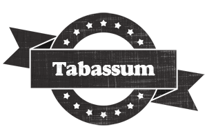 Tabassum grunge logo