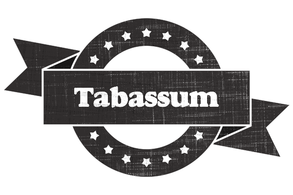 Tabassum grunge logo