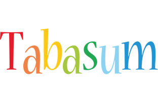Tabasum birthday logo