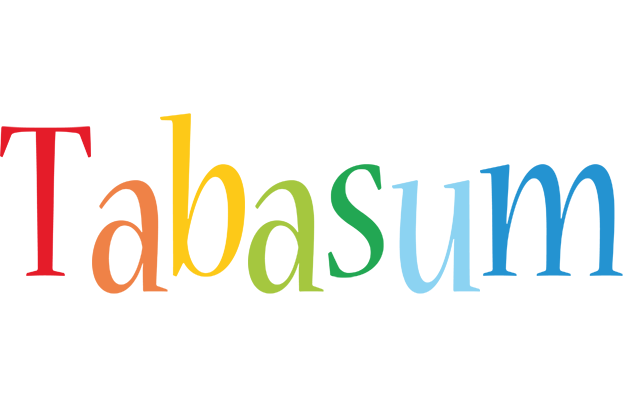 Tabasum birthday logo