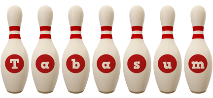 Tabasum bowling-pin logo