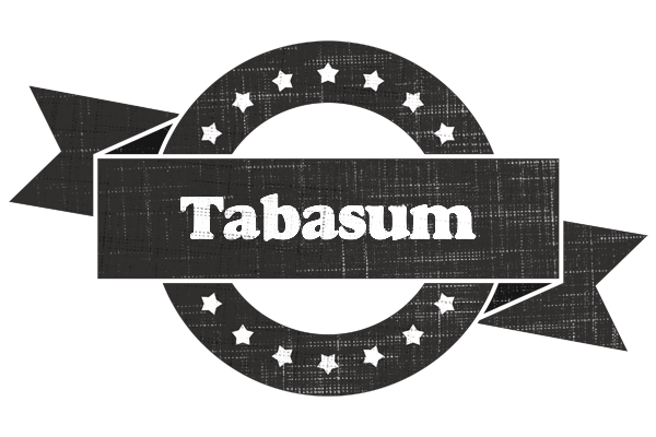 Tabasum grunge logo