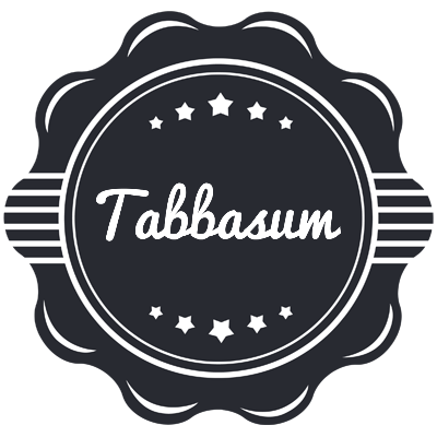 Tabbasum badge logo