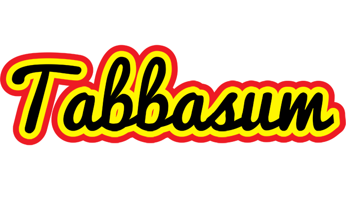 Tabbasum flaming logo