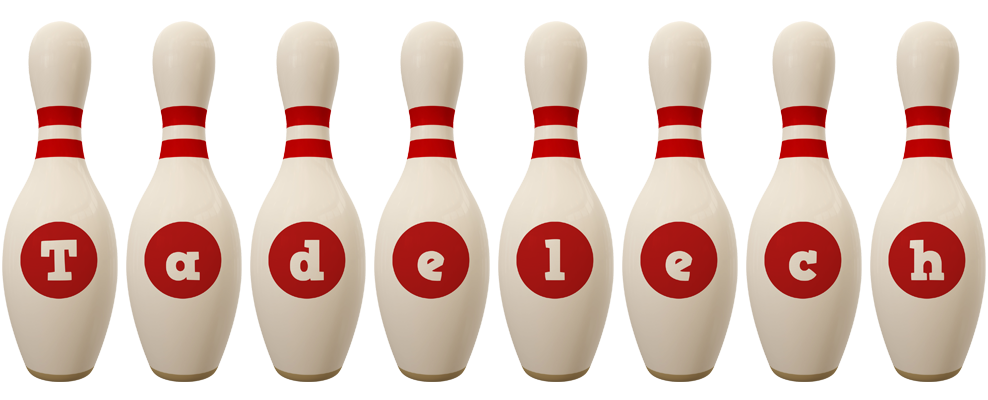 Tadelech bowling-pin logo
