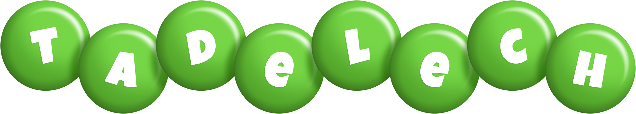 Tadelech candy-green logo