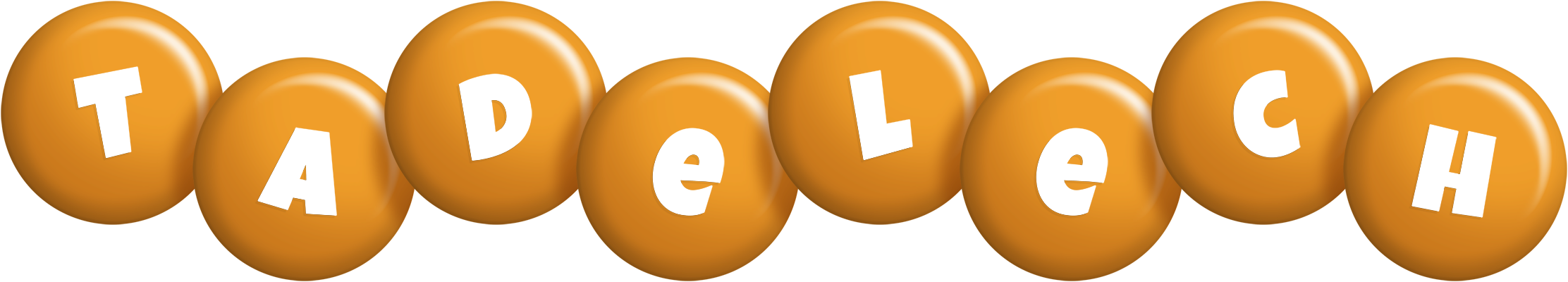 Tadelech candy-orange logo