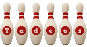 Tadeus bowling-pin logo