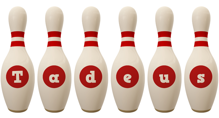 Tadeus bowling-pin logo