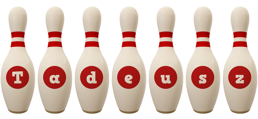Tadeusz bowling-pin logo