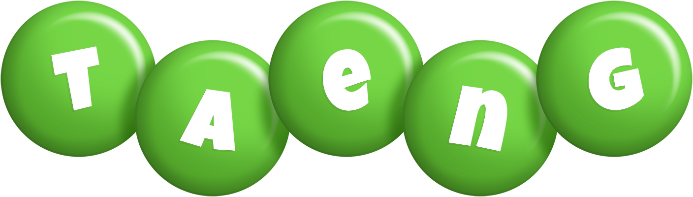 Taeng candy-green logo