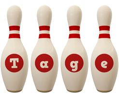 Tage bowling-pin logo