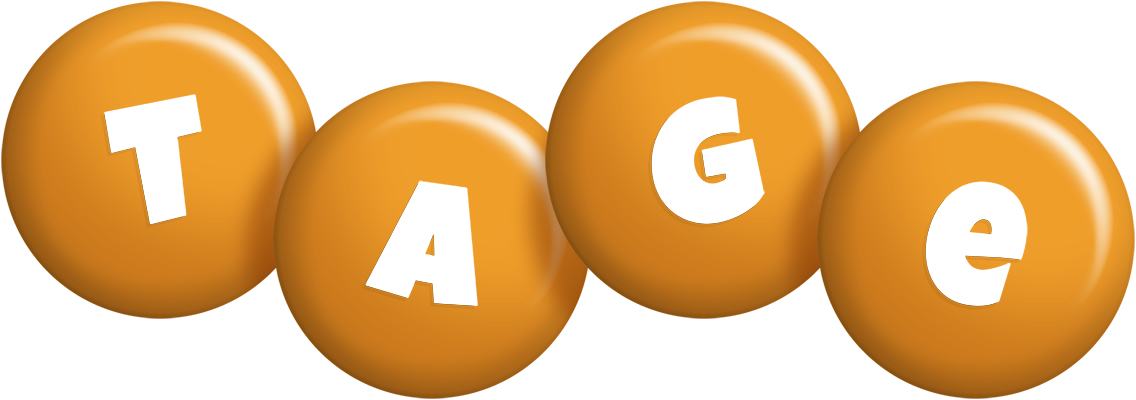 Tage candy-orange logo