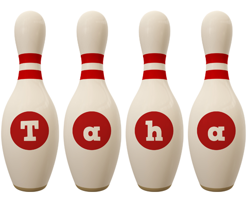 Taha bowling-pin logo