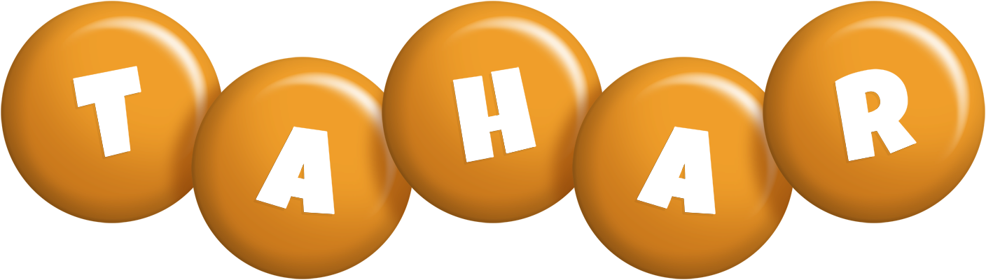 Tahar candy-orange logo