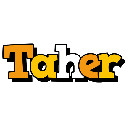 Taher cartoon logo
