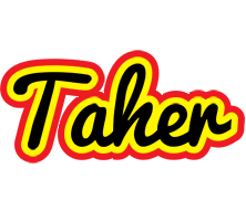 Taher flaming logo