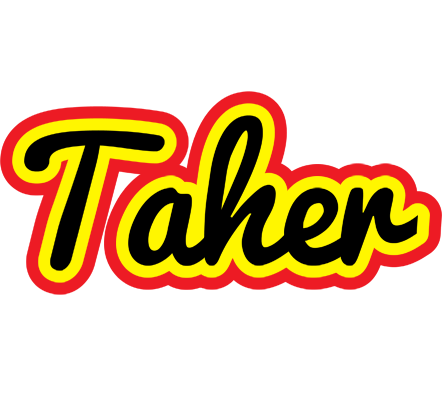 Taher flaming logo