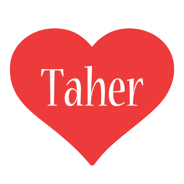 Taher love logo