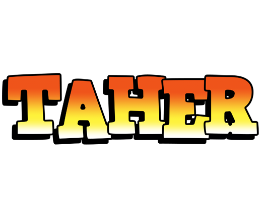 Taher sunset logo